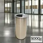 سلة نفايات لون سلفر مقاس 25*61سم