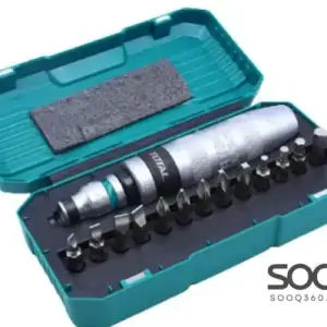 طقم مفك ضرب اتوماتيك مع راسيات من توتالTHIDS1301