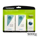 Terminator Wireless Digital Doorbell with 38 Ringtones and 2 Receivers