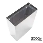 Stainless steel hanging wastebasket
