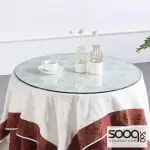 Outdoor dining table with glass top, 64 cm