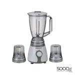 Black & Decker Blender with Chopper and Slicer - 300W, White BX275-B5