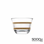 6-piece gilded glass Arabic coffee cup set
