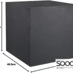 Ida Square Plant Pot, Anthracite Gray, 49.5*49.5*49.5 cm - 57 Liters