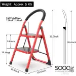 Two-step wide red ladder