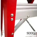 Aluminum ladder, 6 steps, two sides