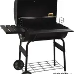Mega Charcoal Grill with Side Table - 117*74*124 cm