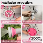 Retractable garden hose reel with 7 spray patterns