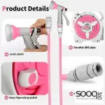 Retractable garden hose reel with 7 spray patterns