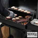 Mega Charcoal Grill with Side Table - 117*74*124 cm