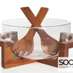 Bailey Wooden Salad Set 24cm