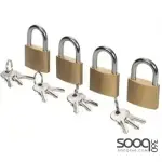 مجموعة أقفال نحاسية (4 أقفال بمفتاح ماستر) من توتالtlk32t4402