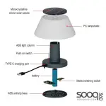 Rechargeable solar table lamp