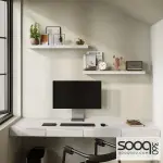 White decorative shelf, measuring 28*28*80cm