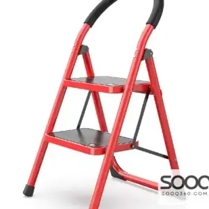 Two-step wide red ladder