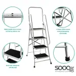 White ladder, 5 wide steps