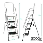 White ladder, 6 wide steps