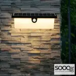 Solar-powered sensor wall lamp