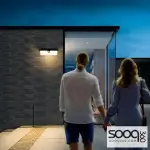 Solar-powered sensor wall lamp