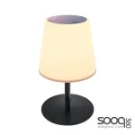 Solar-powered outdoor table lamp
