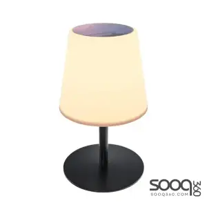 Solar-powered outdoor table lamp