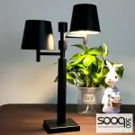 Luxury double table lamp, wireless rechargeable