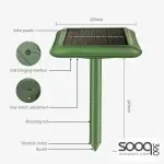 Ultrasonic solar-powered snake and rodent repellent