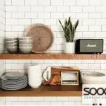 Decorative shelf, brown color, measuring 28*28*80cm
