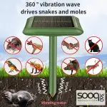 Ultrasonic solar-powered snake and rodent repellent