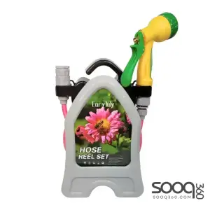 Roll Garden 10m Water Hose Set with Reel and Gun