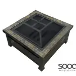 Wood-burning stove - BBQ grill 76*76cm