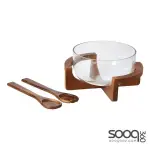 Bailey Wooden Salad Set 24cm