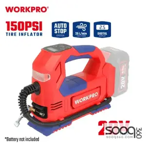 منفاخ شحن 150 بار 20 فولت بدون بطارية وشاحن من وورك برو (WP394010)