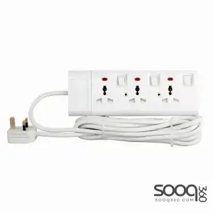 5-meter electrical extension cord - 3 outlets from Terminator