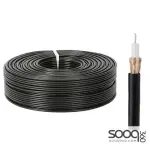 Coaxial RG58 Cable Black 100m without Power Cable