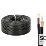 Coaxial RG58 Cable Black 300m with Power Cable