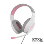 MeeTion MT-HP021 Stereo Gaming Headphones White Orange Lightweight Backlit