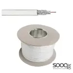 Coaxial RG59 Cable 200m without Power- White