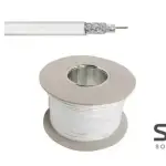 Coaxial RG59 Cable 200m without Power- White