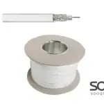 Coaxial RG59 Cable 200m without Power- White