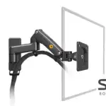 NB North Bayou F150 17"-35" Gas Spring Full Motion Wall Monitor Mount Single Arm 3-12KG