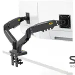 NB North Bayou F160 17"- 27" Adjustable Dual Monitor Mount Gas Spring Desk Arm 2-9kg