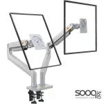 NB North Bayou G32 22" to 32" Adjustable Dual Monitor Stand Gas-Spring Desk Mount (2-15kgs)