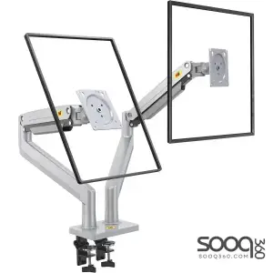 NB North Bayou G32 22" to 32" Adjustable Dual Monitor Stand Gas-Spring Desk Mount (2-15kgs)