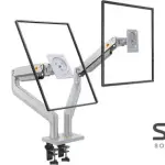 NB North Bayou G32 22" to 32" Adjustable Dual Monitor Stand Gas-Spring Desk Mount (2-15kgs)