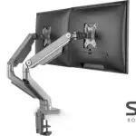 Double arm table stand monitor bracket 17-32"