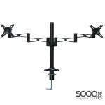 Desk Dual Screen Mount Stand Extendable Arm Monitor