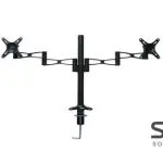 Desk Dual Screen Mount Stand Extendable Arm Monitor