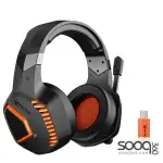 Meetion BTH014 2.4G Wireless Bluetooth & Wired Gaming Headset -Black