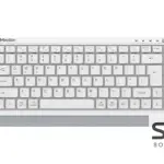 Meetion BTK500 Streamlined Dual-Mode Compact Wireless Keyboard -White